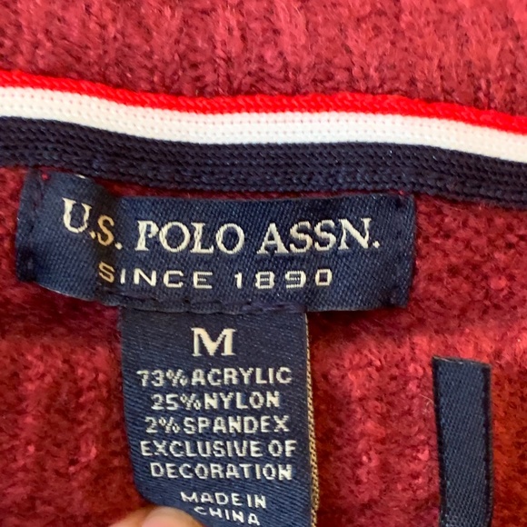 U.S. Polo Assn. Women's Crew Neck Sweater in Plum - Picture 2 of 9